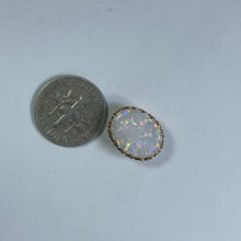 Load image into Gallery viewer, Antique Opal Pendant in 14k Yellow Gold Setting Repurposed from a 1900s Hatpin. Estate Jewelry.