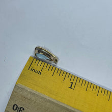 Load image into Gallery viewer, Antique Aquamarine and Diamond Pendant in 14K Yellow Gold. Repurposed Hatpin.