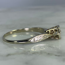 Load image into Gallery viewer, Antique 1920s Diamond Engagement Ring in an Art Deco 14K Gold Setting. Sustainable Jewelry.