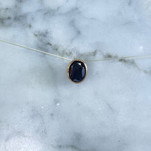 Load image into Gallery viewer, Antique Garnet and Diamond Pendant in 14K Rose Gold. Upcycled Repurposed Hatpin.