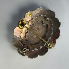 Load image into Gallery viewer, Antique Garnet Brooch or Pendant in 9K Rose Gold. Perfect Wedding Day Jewelry. January Birthstone.