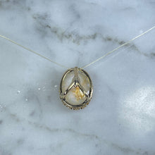 Load image into Gallery viewer, Antique Opal Pendant in 14k Yellow Gold Setting Repurposed from a 1900s Hatpin. Estate Jewelry.