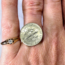 Load image into Gallery viewer, Copy of Vintage Diamond Engagement Ring. 14k Yellow Gold. Promise Ring. 10 Year Anniversary.
