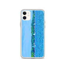 Load image into Gallery viewer, iPhone Case with Scenic Lake Life Art from Clear Lake Indiana. Phone Protector with Digital Artwork. Great Gift for Sailor. - Scotch Street Vintage