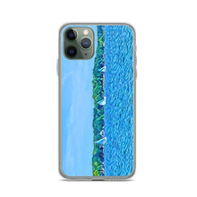 Load image into Gallery viewer, iPhone Case with Scenic Lake Life Art from Clear Lake Indiana. Phone Protector with Digital Artwork. Great Gift for Sailor. - Scotch Street Vintage