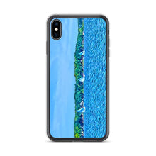 Load image into Gallery viewer, iPhone Case with Scenic Lake Life Art from Clear Lake Indiana. Phone Protector with Digital Artwork. Great Gift for Sailor. - Scotch Street Vintage