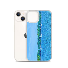 Load image into Gallery viewer, iPhone Case with Scenic Lake Life Art from Clear Lake Indiana. Phone Protector with Digital Artwork. Great Gift for Sailor. - Scotch Street Vintage