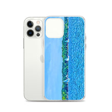 Load image into Gallery viewer, iPhone Case with Scenic Lake Life Art from Clear Lake Indiana. Phone Protector with Digital Artwork. Great Gift for Sailor. - Scotch Street Vintage