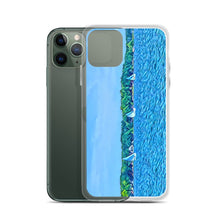 Load image into Gallery viewer, iPhone Case with Scenic Lake Life Art from Clear Lake Indiana. Phone Protector with Digital Artwork. Great Gift for Sailor. - Scotch Street Vintage