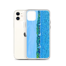 Load image into Gallery viewer, iPhone Case with Scenic Lake Life Art from Clear Lake Indiana. Phone Protector with Digital Artwork. Great Gift for Sailor. - Scotch Street Vintage