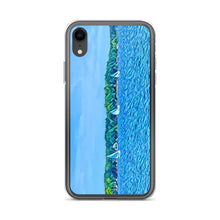 Load image into Gallery viewer, iPhone Case with Scenic Lake Life Art from Clear Lake Indiana. Phone Protector with Digital Artwork. Great Gift for Sailor. - Scotch Street Vintage