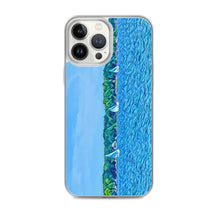 Load image into Gallery viewer, iPhone Case with Scenic Lake Life Art from Clear Lake Indiana. Phone Protector with Digital Artwork. Great Gift for Sailor. - Scotch Street Vintage