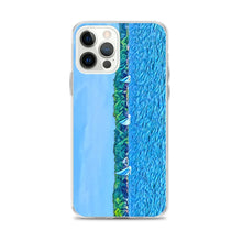 Load image into Gallery viewer, iPhone Case with Scenic Lake Life Art from Clear Lake Indiana. Phone Protector with Digital Artwork. Great Gift for Sailor. - Scotch Street Vintage