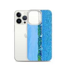 Load image into Gallery viewer, iPhone Case with Scenic Lake Life Art from Clear Lake Indiana. Phone Protector with Digital Artwork. Great Gift for Sailor. - Scotch Street Vintage