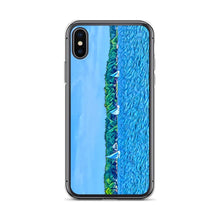 Load image into Gallery viewer, iPhone Case with Scenic Lake Life Art from Clear Lake Indiana. Phone Protector with Digital Artwork. Great Gift for Sailor. - Scotch Street Vintage