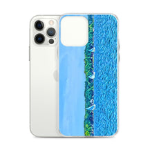 Load image into Gallery viewer, iPhone Case with Scenic Lake Life Art from Clear Lake Indiana. Phone Protector with Digital Artwork. Great Gift for Sailor. - Scotch Street Vintage