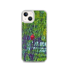 Load image into Gallery viewer, iPhone Case with Spring Trees and Cardinal Design. Phone Protector with Bright Red Bird. - Scotch Street Vintage