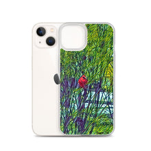 Load image into Gallery viewer, iPhone Case with Spring Trees and Cardinal Design. Phone Protector with Bright Red Bird. - Scotch Street Vintage