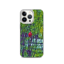 Load image into Gallery viewer, iPhone Case with Spring Trees and Cardinal Design. Phone Protector with Bright Red Bird. - Scotch Street Vintage