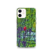 Load image into Gallery viewer, iPhone Case with Spring Trees and Cardinal Design. Phone Protector with Bright Red Bird. - Scotch Street Vintage