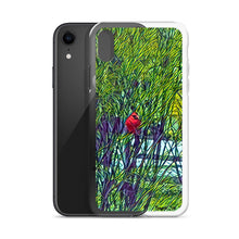 Load image into Gallery viewer, iPhone Case with Spring Trees and Cardinal Design. Phone Protector with Bright Red Bird. - Scotch Street Vintage