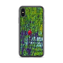 Load image into Gallery viewer, iPhone Case with Spring Trees and Cardinal Design. Phone Protector with Bright Red Bird. - Scotch Street Vintage