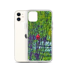 Load image into Gallery viewer, iPhone Case with Spring Trees and Cardinal Design. Phone Protector with Bright Red Bird. - Scotch Street Vintage