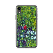 Load image into Gallery viewer, iPhone Case with Spring Trees and Cardinal Design. Phone Protector with Bright Red Bird. - Scotch Street Vintage