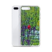 Load image into Gallery viewer, iPhone Case with Spring Trees and Cardinal Design. Phone Protector with Bright Red Bird. - Scotch Street Vintage