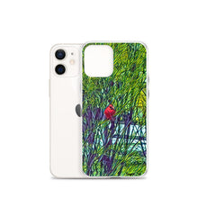 Load image into Gallery viewer, iPhone Case with Spring Trees and Cardinal Design. Phone Protector with Bright Red Bird. - Scotch Street Vintage