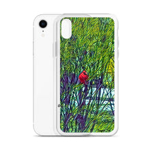 Load image into Gallery viewer, iPhone Case with Spring Trees and Cardinal Design. Phone Protector with Bright Red Bird. - Scotch Street Vintage