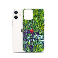 Load image into Gallery viewer, iPhone Case with Spring Trees and Cardinal Design. Phone Protector with Bright Red Bird. - Scotch Street Vintage