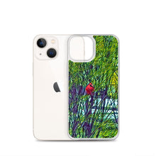 Load image into Gallery viewer, iPhone Case with Spring Trees and Cardinal Design. Phone Protector with Bright Red Bird. - Scotch Street Vintage