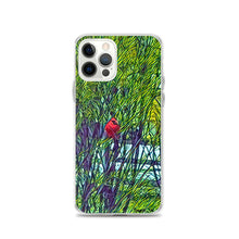 Load image into Gallery viewer, iPhone Case with Spring Trees and Cardinal Design. Phone Protector with Bright Red Bird. - Scotch Street Vintage