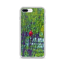 Load image into Gallery viewer, iPhone Case with Spring Trees and Cardinal Design. Phone Protector with Bright Red Bird. - Scotch Street Vintage