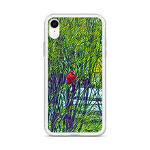 Load image into Gallery viewer, iPhone Case with Spring Trees and Cardinal Design. Phone Protector with Bright Red Bird. - Scotch Street Vintage