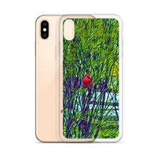 Load image into Gallery viewer, iPhone Case with Spring Trees and Cardinal Design. Phone Protector with Bright Red Bird. - Scotch Street Vintage
