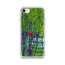 Load image into Gallery viewer, iPhone Case with Spring Trees and Cardinal Design. Phone Protector with Bright Red Bird. - Scotch Street Vintage