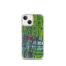 Load image into Gallery viewer, iPhone Case with Spring Trees and Cardinal Design. Phone Protector with Bright Red Bird. - Scotch Street Vintage