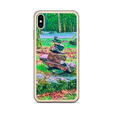 Load image into Gallery viewer, iPhone Case with Zen Rock Stacking Art Photo. Phone Protector with Stone Tower. Perfect Gift. - Scotch Street Vintage