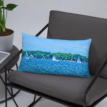 Load image into Gallery viewer, Lake Life Throw Pillow from Clear Lake in Indiana. Beachy Home Decor. - Scotch Street Vintage