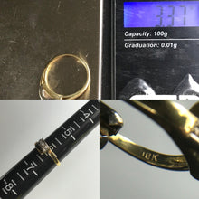Load image into Gallery viewer, Modernist Diamond Wedding Band. 18K Yellow Gold. April Birthstone. 10 Year Anniversary. - Scotch Street Vintage