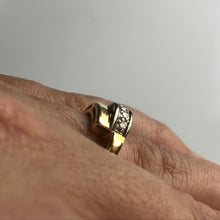 Load image into Gallery viewer, Modernist Diamond Wedding Band. 18K Yellow Gold. April Birthstone. 10 Year Anniversary. - Scotch Street Vintage