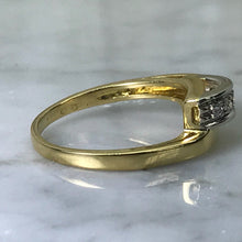 Load image into Gallery viewer, Modernist Diamond Wedding Band. 18K Yellow Gold. April Birthstone. 10 Year Anniversary. - Scotch Street Vintage