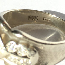 Load image into Gallery viewer, RESERVED LISTING for DA2321 Diamond Cluster Ring. 14K White Gold. Unique Engagement Ring. April Birthstone. 10 Year Anniversary. - Scotch Street Vintage