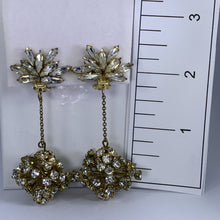 Load image into Gallery viewer, Rhinestone Drop Earrings by Hattie Carnegie. Stunning Clip-on Earrings with Lots of Sparkle. - Scotch Street Vintage