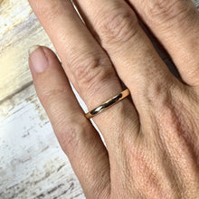 Load image into Gallery viewer, Rose Gold Wedding Band Circa 1977. Perfect Wedding Ring or Stacking Band. Full European Hallmark. - Scotch Street Vintage