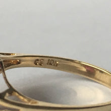 Load image into Gallery viewer, Ruby Diamond Cluster Ring in 10K Gold. July Birthstone. 15th Anniversary. 1970s. Size 7. - Scotch Street Vintage