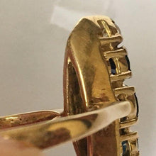 Load image into Gallery viewer, Sapphire Diamond Ring in 14K Yellow Gold Setting. September Birthstone. 5th Anniversary. - Scotch Street Vintage