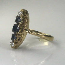 Load image into Gallery viewer, Sapphire Diamond Ring in 14K Yellow Gold Setting. September Birthstone. 5th Anniversary. - Scotch Street Vintage